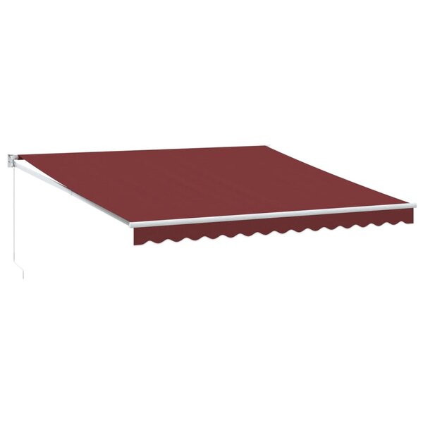 vidaXL Auvent manuel rétractable bordeaux 400x300 cm