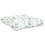 vidaXL Coussins de palette lot de 3 motif de feuilles tissu Oxford