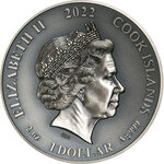 Pièce de monnaie en Argent 1 Dollar g 62.2 (2 oz) Millésime 2022 Norse Gods Plating LOKI