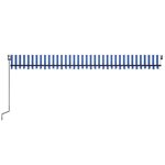 vidaXL Auvent rétractable automatique 600x350 cm Bleu et blanc