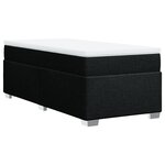 vidaXL Sommier à lattes de lit avec matelas Noir 90x190 cm Tissu