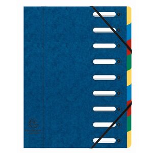 Trieur Harmonika® À Fenêtres Avec Élastiques Véritable Carte Lustrée 9 Compartiments - Couleurs Assorties - X 6 - Exacompta