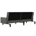 vidaXL Canapé-lit à 2 places gris foncé velours