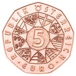 Pièce de monnaie 5 euro Autriche 2016 – Lièvre d’Albrecht Dürer