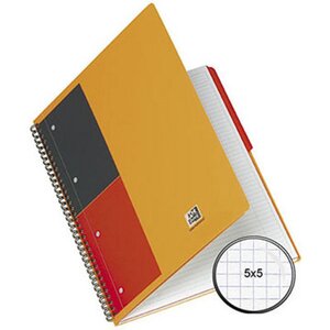 Cahier International Activebook A4+ couverture polypropylène - double spirale - 160 pages - carreaux 5x5 - compatible SCRIBZEE®