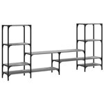 vidaXL Meuble TV sonoma gris 206 5x28 5x95 cm bois d'ingénierie