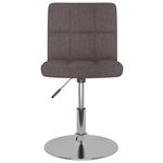 vidaXL Chaises pivotantes à manger lot de 2 taupe tissu