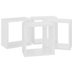 vidaXL Étagères cube murales 4 Pièces Blanc 26x15x26 cm