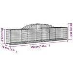 vidaXL Paniers à gabions arqués 10 Pièces 300x50x60/80 cm fer galvanisé