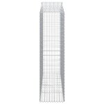 vidaXL Paniers à gabions arqués 4 Pièces 200x50x180/200 cm Fer galvanisé
