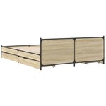 vidaXL Cadre de lit et tiroirs chêne sonoma 120x200 cm bois ingénierie