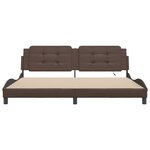 vidaXL Cadre de lit avec lumières LED marron 200x200 cm similicuir