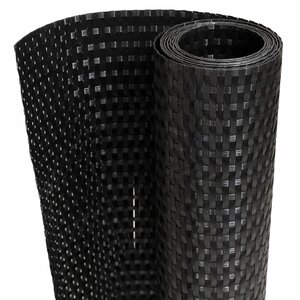 vidaXL Paravent de balcon noir 500x90 cm résine tressée