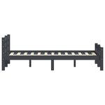 vidaXL Cadre de lit sans matelas gris foncé pin massif 120x200 cm