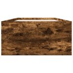 vidaXL Cadre de lit chêne fumé 75x190 cm bois d'ingénierie