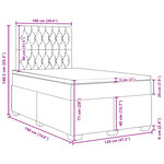 vidaXL Sommier à lattes de lit avec matelas noir 120x190 cm velours