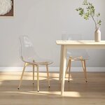 vidaXL Chaises à manger lot de 2 Transparent PET