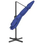 vidaXL Parasol cantilever à LED Bleu azuré 400x300 cm