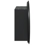 vidaXL Armoire de salle de bain miroir rond et LED Noir 40x40x17 5 cm