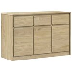 vidaXL Buffet SAUDA chêne 114x43x75 5 cm bois massif de pin