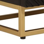 vidaXL Table de chevet noir 40x30x50 cm bois massif manguier et fer