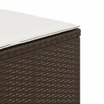 vidaXL Tabourets de jardin avec coussins 4Pièces marron 40x40x35 cm rotin