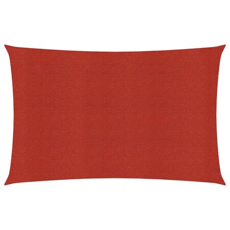 vidaXL Voile d'ombrage 160 g/m² Rouge 3 5x5 m PEHD