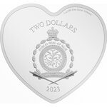 Pièce de monnaie 2 Dollars Niue 2023 1 once argent BE – L’amour l’emporte toujours