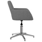 vidaXL Chaises pivotantes à manger lot de 2 Gris clair Tissu