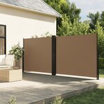 vidaXL Auvent latéral rétractable taupe 160x1200 cm