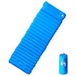 vidaXL Matelas de camping autogonflant avec oreiller 1 personne bleu