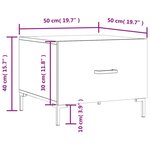 vidaXL Table basse Sonoma gris 50x50x40 cm Bois d'ingénierie