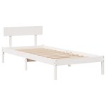 vidaXL Cadre de lit sans matelas blanc 100x200 cm bois de pin massif