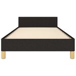 vidaXL Cadre de lit avec tête de lit sans matelas noir 80x200 cm tissu