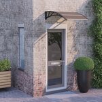 vidaXL Auvent de porte Noir 100x80 cm Polycarbonate