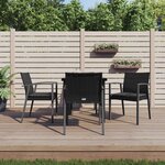 vidaXL Ensemble à manger de jardin 5 Pièces coussins résine tressée acier
