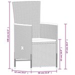 vidaXL Ensemble à manger de jardin avec coussins 9 Pièces noir