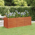 vidaXL Lit surélevé de jardin rouillé 240x80x77 cm acier corten