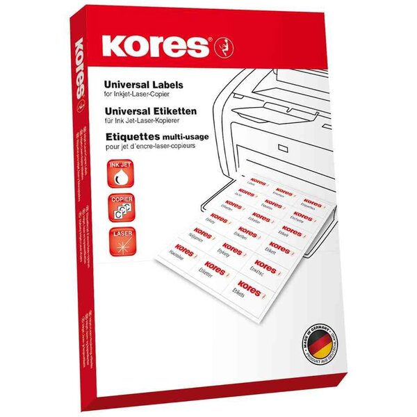 Etiquette universelle  52 5 x 21 2 mm  blanc kores