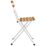 vidaXL Chaises de bistrot pliantes lot de 4 Bois d'acacia solide acier