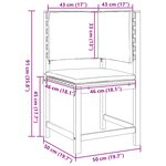 Ensemble de banc de jardin 5 pièces avec coussins en bois d'acacia
