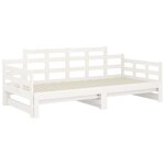 vidaXL Lit coulissant blanc bois de pin massif 2x(90x200) cm