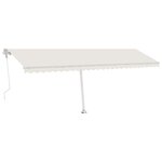 vidaXL Auvent automatique sur pied 600x300 cm Crème