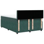 vidaXL Sommier à lattes de lit et matelas Vert foncé 160x200cm Velours