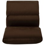 vidaXL Chaise pliable de sol Marron Microfibre