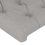 vidaXL Cadre de lit avec tête de lit Gris clair 200x200 cm Tissu