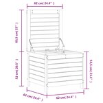 vidaXL Repose-pied de jardin 62x63 5x53 5 cm bois de pin massif
