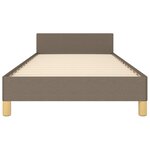vidaXL Cadre de lit avec tête de lit Taupe 80x200 cm Tissu