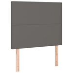 vidaXL Sommier à lattes de lit avec matelas Gris 90x200 cm Similicuir