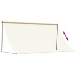 vidaXL Auvent rétractable crème 300x150 m tissu et acier